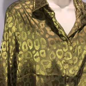 Gorgeous green leopard blouse